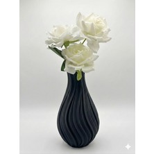 Modern Spiral Tasarım 3D Baskı Dekoratif Vazo 21 cm