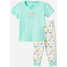 Luggi Baby Bisiklet Yaka Kısa Kollu Kız Bebek Pijama Takımı