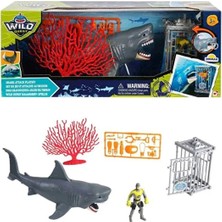 Sunman Wild Ocean Dalgıç Adam Figürlü Köpekbalığı Okyanus Avı Oyun Seti