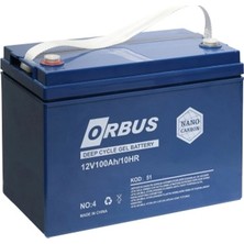 Orbus 12V 100AH Jel Akü