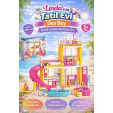 Dede Linda’nın Tatil Evi – Büyük Boy Tatil Temalı Oyuncak Ev, Renkli Mobilyalı, Lüks Aksesuar Setli