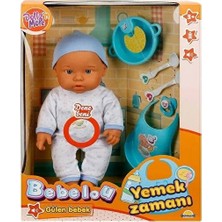 Sunman Marka 030021 , Bebelou Yemek Zamanı Sesli Bebek Seti 35 cm / +3 Yaş