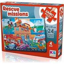 Ks Games Jumbo Puzzle 24 Parça Rescue Missions Kurtarma Görevi