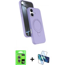 Marsilyan™- iPhone 17 Kılıf Iz Işık Koleksiyonu - Siyah 3D Antistatik Seramik Nano Ekran Koruyucu + Raze Metal Kamera Lens - Akmr