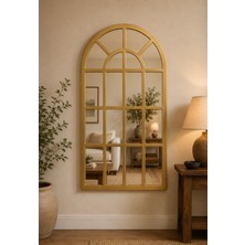 Bmd Mobilya Dekoratif Gold Pencere Duvar Aynası 70X123 cm | Modern Salon, Antre ve Hol Aynası