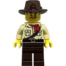 LEGO Aksesuar Moc City Town Minifigür Minifigure Vahşi Yaşamı Koruma Orman Kaşif Johnny Thunder