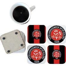 Ghostbastır Design Fatih Karagümrük Spor Dekoratif Ahşap Bardak Altlığı Seti 0122