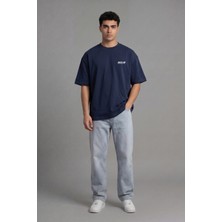 Backlain Mod Style Unisex Oversize Baskılı Tişört %100 Pamuk Günlük Stil