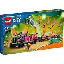 LEGO ® City Gösteri Kamyonu ve Ateş Çemberi Yarışması 60357 - Yaratıcı Oyuncak Yapım Seti (479 Parça