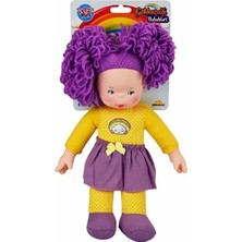 Sunman Gökkuşağı Bebekleri Mor Saçlı Dolgu Bebek 35CM Bratz Temalı Sevimli Model