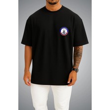 Bahriyeli Collection Oversize Tcg Gaziantep Logo Cep Baskılı Unisex T-Shirt