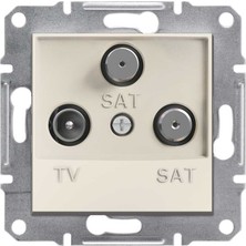 Schneider Electric EPH3670123 Tv-Sat-Sat Priz Sonlu Krem Çerçevesiz