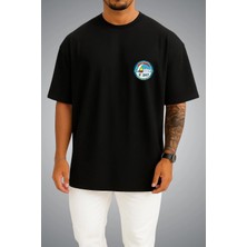Bahriyeli Collection Oversize Tcg Kemalreis Logo Cep Baskılı Unisex T-Shirt