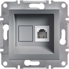 Schneider Electric EPH4100162 Asfora Tekli Çelik Çerçevesiz RJ11 Çıkışlı Telefon Prizi