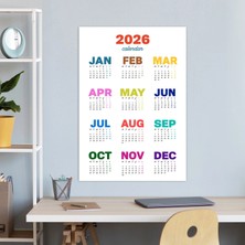 Bi'aldım 2027 Rengarenk Duvar Takvimi – Canlı Renkli Modern Yıllık Takvim