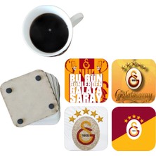 Ghostbastır Design Galatasaray Dekoratif Ahşap Bardak Altlığı Seti 015