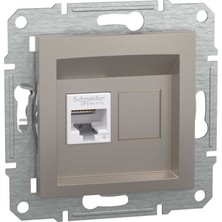 Schneider Electric EPH4700169 Asfora Tekli Bronz Çerçevesiz RJ45 Cat6 Utp Data