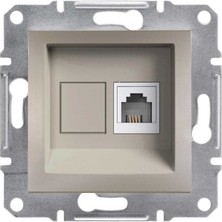 Schneider Electric EPH4100169 Asfora Tekli Bronz Çerçevesiz RJ11 Çıkışlı Telefon Prizi