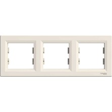 Schneider Electric EPH5800323 Asfora Üçlü Çerçeve Yatay Krem