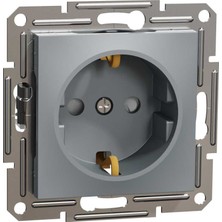 Schneider Electric EPH2900262 Asfora 16A Çerçevesiz Çelik Çocuk Korumalı Topraklı Priz