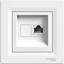 Schneider Electric EPH4370521 Asfora Tekli RJ45 Beyaz Çerçevesiz Konnektörsüz Data Prizi