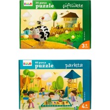 Eolo Parkta ve Çiftlikte Puzzle 2'li