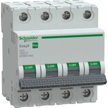 Schneider Electric EZ9F57463 Easy 9 Pro 4p 63A 6ka C Tipi Otomatik Sigorta
