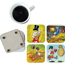 Ghostbastır Design Varyemez Amca Dekoratif Ahşap Bardak Altlığı Seti 038