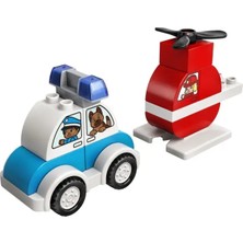 LEGO Duplo® Ilk Itfaiye Helikopterim ve Polis Arabam 10957 (14 Parça)