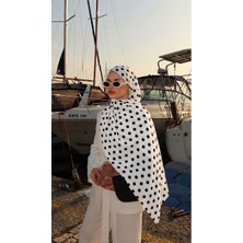 Revam Collection Puantiye Desenli Pamuk Soft Şal