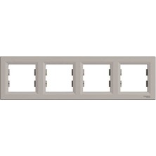 Schneider Electric EPH5800469 Asfora Dörtlü Çerçeve Yatay Bronz