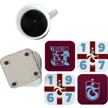 Ghostbastır Design Trabzonspor Dekoratif Ahşap Bardak Altlığı Seti 0125