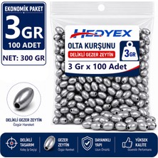 Hedyex 3 gr Olta Kurşunu Delikli Gezer Zeytin