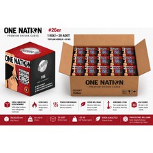 One Nation Premium Shisha Cubes 26 mm Nargile Kömürü 20’li Koli (20 Kg) Doğal Hindistan Cevizi Kömürü