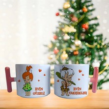 Ghostbastır Design Çocuklar Için Taş Devri Kahve Fincan Takımı 017