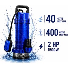Optivex 2 Hp Şamandıralı Dalgıç Su Pompası Su Motoru 40 Mt  Dik Atar