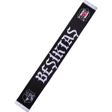 Krtlyvs Beşiktaş Saten Atkı 11 26Y Unisex Siyah Renkli Taraftar Aksesuarı