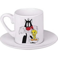 Ghostbastır Design Tweety ve Sylvestre Türk Kahvesi Fincanı 005