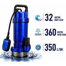 Optivex 1 Hp Bakır Sargılı Şamandıralı Temiz Su Dalgıç Pompa