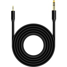 Jinghua 3.5mm - 6.35MM Stereo Ses Kablosu 5 Metre, Amfi Mixer Hoparlör Gitar Profesyonel Ses Sistemi Uyumlu, Altın Kaplama Jak, Bakır Iletken, Esnek Pvc, Tak Çalıştır Audio Kablo A150I