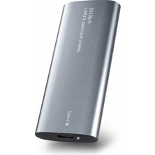 Jinghua USB 3.2 Gen2 10GBPS M.2 Nvme SSD Kutusu Harici Taşınabilir Alüminyum Alaşım Disk Kutusu Uasp Trım Komut Desteği Akıllı Uyku Modu 2230 2242 2260 2280 Uyumlu Y201