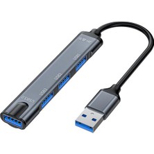 Jinghua 4 Port USB Çoklayıcı Hub, USB 2.0 ve USB 3.0 Destekli Otg Adaptör, Telefon Tablet Laptop Pc Uyumlu, Klavye Mouse USB Bellek Hard Disk Için 480MBPS Tak Çalıştır N803