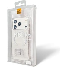 Plus Moda Mry Mühendislik- 17 Pro Uyumlu Şeffaf Magsafe Arka Koruma Kılıfı, Pc Malzeme, NT-N011 Model, Darbe Koruyucu