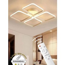 UltraMint Şık Beyaz Ultra Süper 3 Renk Kumandalı Ledli Tavan Avizesi