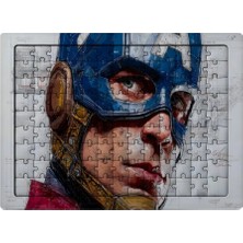 Ghostbastır Design Kaptan Amerika 99 Parça Ayaklı Puzzle – Dekoratif Çocuk Yapbozu 028