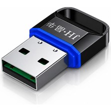 Jinghua USB Bluetooth 5.1 Adaptör Dongle, Pc Laptop Masaüstü Bilgisayar Için Kablosuz Alıcı, Kulaklık Hoparlör Mouse Klavye Oyun Kolu Uyumlu, Sürücüsüz Tak Çalıştır D905
