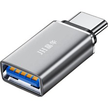 Jinghua Type-C - USB 3.1 Otg Dönüştürücü Adaptör, Usb-C Erkek Usb-A Dişi Çevirici, 10GBPS Hızlı Veri Aktarımı, Harici Disk Klavye Mouse Hub Uyumlu, Alüminyum Gövde S602
