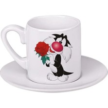 Ghostbastır Design Looney Tunes Silvestre Türk Kahvesi Fincanı 072