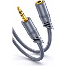 Jinghua 3.5mm Aux Ses Uzatma Kablosu 3 Metre, Erkek Dişi Stereo Jack Uzatıcı, Kulaklık Hoparlör Pc Tv Amfi Uyumlu, Altın Kaplama, Kayıpsız Hi-Fi, Parazit Azaltıcı Pvc Kablo A230H