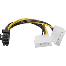Plus Moda Plus PX-4260 2xmolex To 8 Pin Ekran Kartı Güç Kablosu Çevirici, 4pin To 8pin Ekran Kartı Güç Kablosu